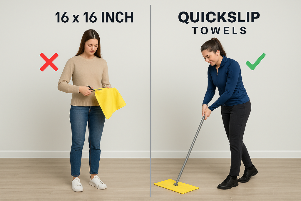 Quick Slip Towels™ – 12 Pack Premium Absorbent Towels 16" X 16"